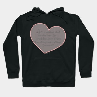 1 Cor 13 - Love is ... Hoodie